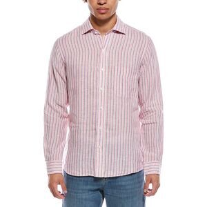 J.Mclaughlin Mens  Gramercy Modern Fit Linen Shirt, Pink
